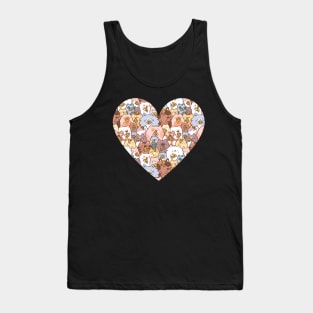 Cat pizza party party in a heart Tank Top